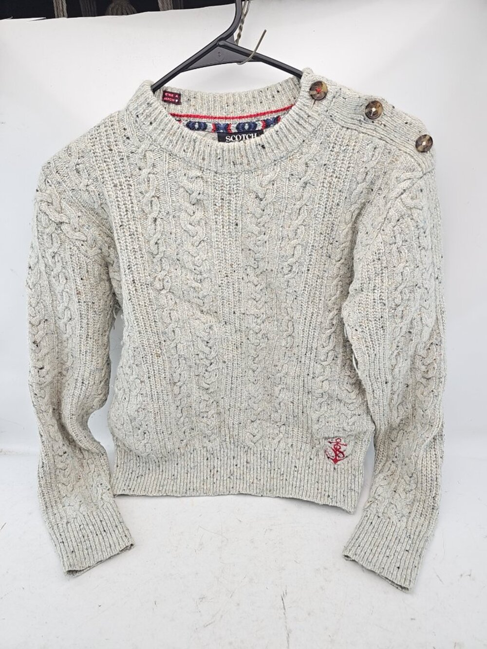 Scotch & Soda Cable Knit Anchor Sweater